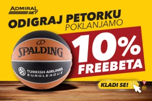 Odigraj petorku Evrolige i uzmi 10% freebet-a u AdmiralBetu! Ovo je naš predlog!